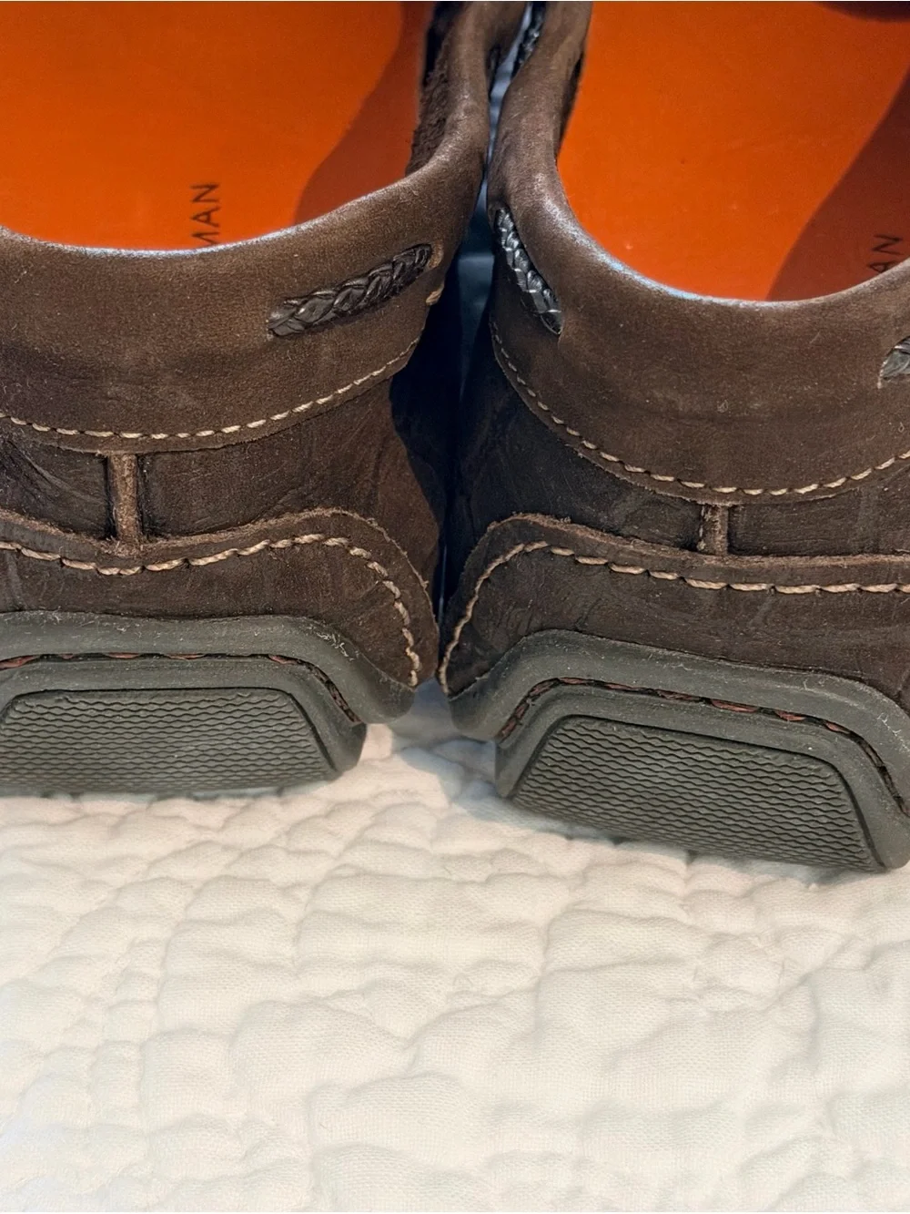 Martin Dingman Men's Slip-On Loafer with Orange Insole - size 10.5